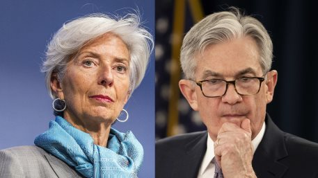 Christine Lagarde and Jerome Powell