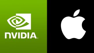 NVIDIA and Apple Logos