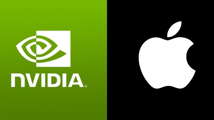 NVIDIA and Apple Logos