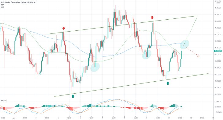 The price of the USDCAD continues to rise in a new bullish trend. The MACD indicator demonstrates growing bullish momentum