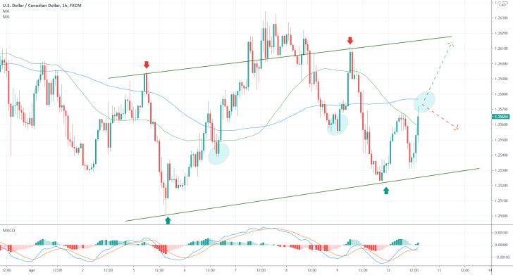 The price of the USDCAD continues to rise in a new bullish trend. The MACD indicator demonstrates growing bullish momentum