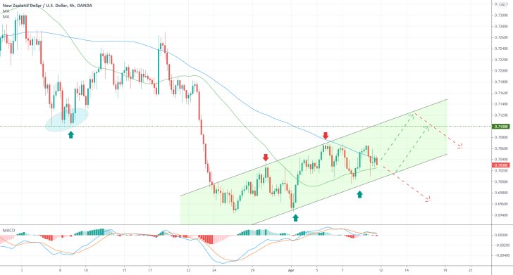 The NZDUSD is expected to continue developing a major downtrend after a minor bullish correction is completed