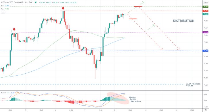 Crude Oil 1H Price Chart