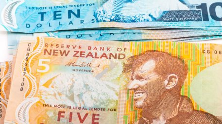 Five Dollar notes in New Zealand currency