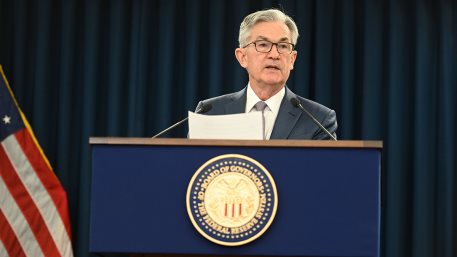 FOMC Chair Powell answers a reporter's question at the March 3, 2020 press conference.