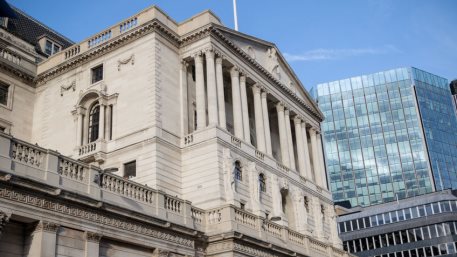 The Bank of England (BoE) - central bank of the UK located on Threadneedle Street