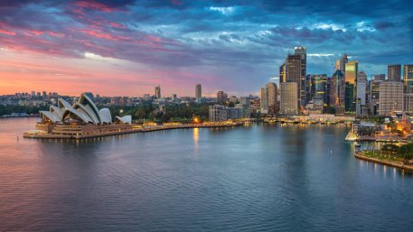 City of Sydney. Cityscape image of Sydney, Australia during sunrise.