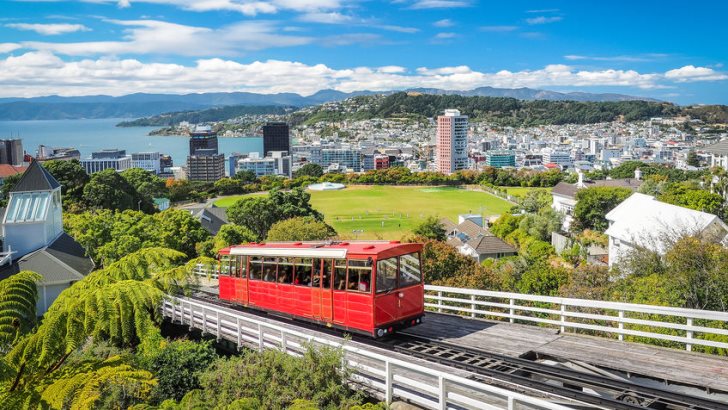 Wellington Cable Car, the landmark of New Zealand.