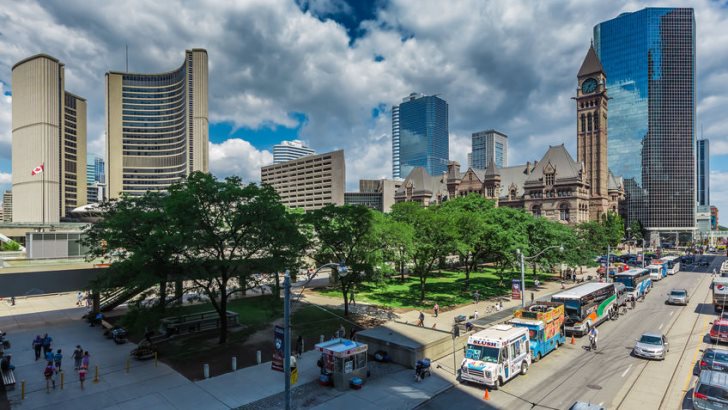 The downtown of Toronto city