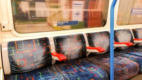 A look inside just one of the hundreds of trains of the London Underground system, during the pandemic