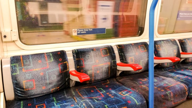 A look inside just one of the hundreds of trains of the London Underground system, during the pandemic