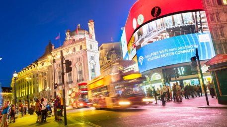 Picadilly Circus prior to the putbreak of the coronavirus pandemic