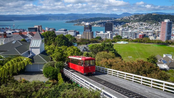 Wellington city cable car in New Zealand. RBNZ eyes solid but uncertain recovery