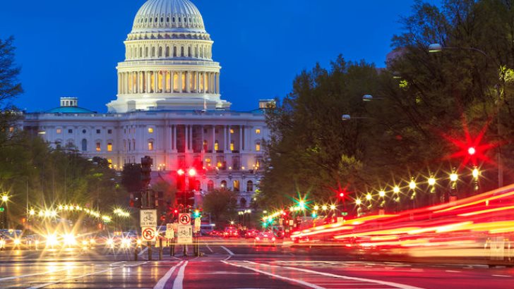 The United States Capitol building in Washington DC