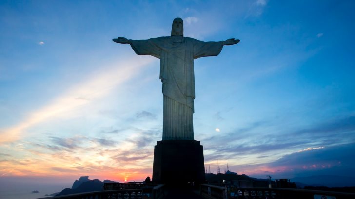 The famous statue of Jesus "Cristo Redentor" in Rio de Janeiro, Brazil